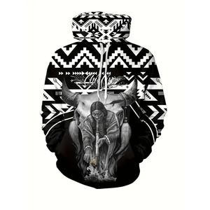 Native American Hoodie - Chief- Piece Pipe